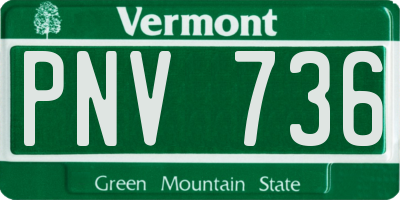 VT license plate PNV736