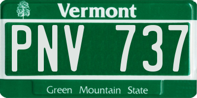 VT license plate PNV737