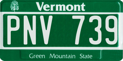 VT license plate PNV739