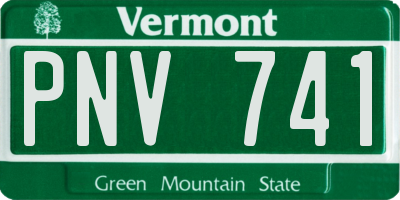 VT license plate PNV741