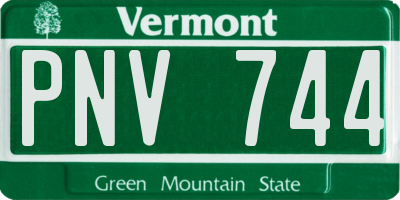 VT license plate PNV744
