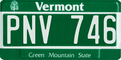 VT license plate PNV746