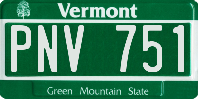 VT license plate PNV751