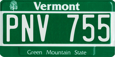 VT license plate PNV755