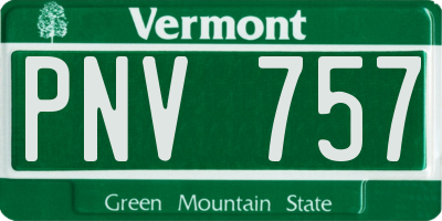 VT license plate PNV757
