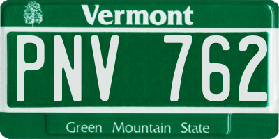 VT license plate PNV762