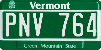 VT license plate PNV764