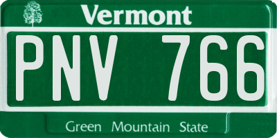 VT license plate PNV766