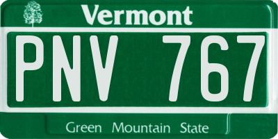 VT license plate PNV767