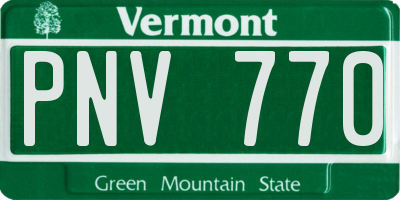 VT license plate PNV770