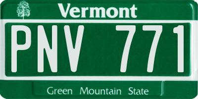 VT license plate PNV771