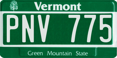 VT license plate PNV775