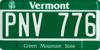 VT license plate PNV776