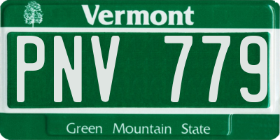 VT license plate PNV779