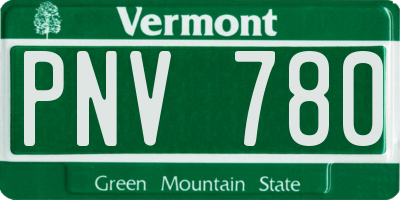 VT license plate PNV780