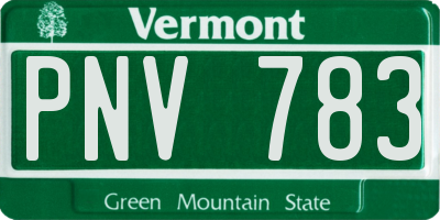 VT license plate PNV783