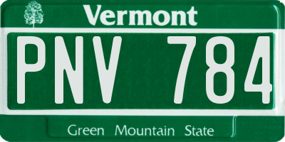 VT license plate PNV784
