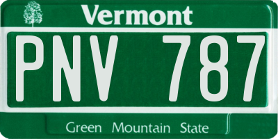 VT license plate PNV787