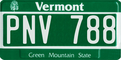 VT license plate PNV788