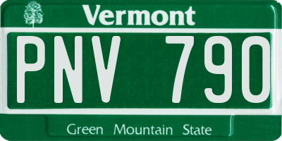 VT license plate PNV790