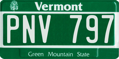 VT license plate PNV797
