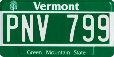 VT license plate PNV799