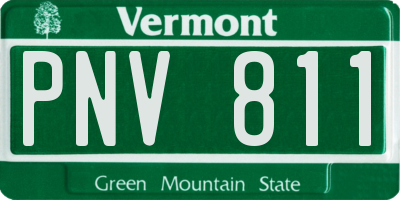 VT license plate PNV811