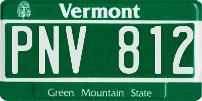 VT license plate PNV812