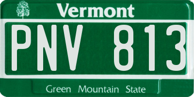VT license plate PNV813