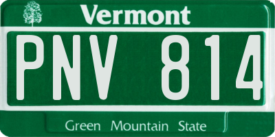 VT license plate PNV814