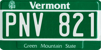 VT license plate PNV821