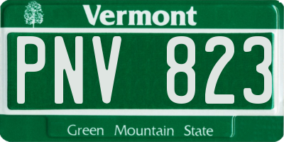 VT license plate PNV823