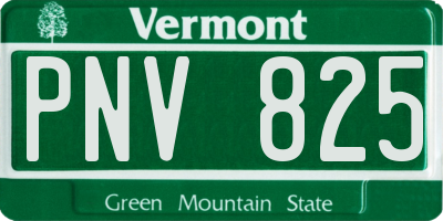 VT license plate PNV825