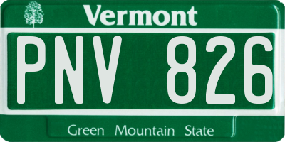 VT license plate PNV826