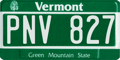 VT license plate PNV827