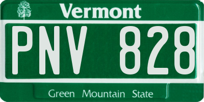 VT license plate PNV828