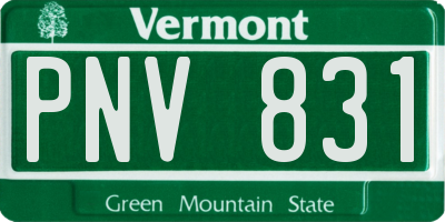VT license plate PNV831