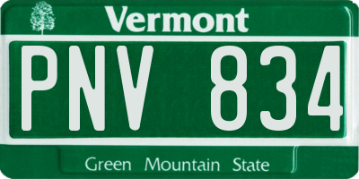 VT license plate PNV834