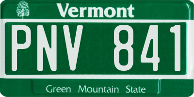 VT license plate PNV841