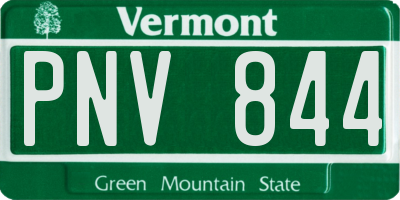 VT license plate PNV844