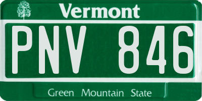 VT license plate PNV846