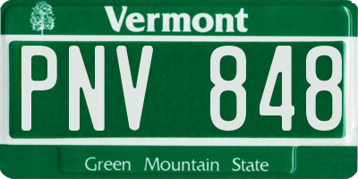 VT license plate PNV848