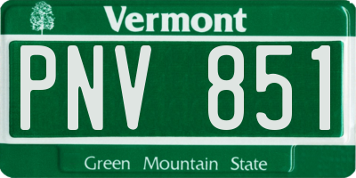 VT license plate PNV851