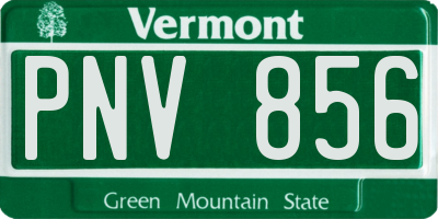 VT license plate PNV856