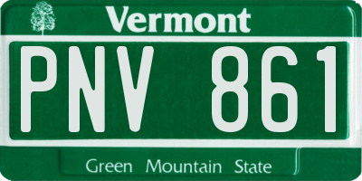 VT license plate PNV861