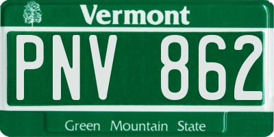 VT license plate PNV862