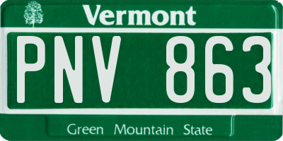 VT license plate PNV863