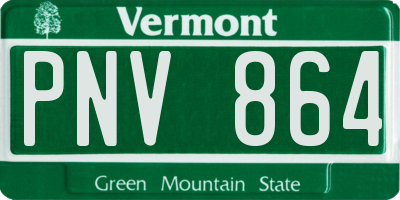 VT license plate PNV864