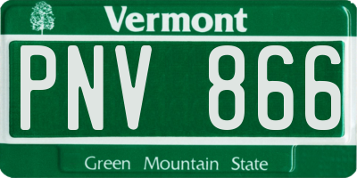 VT license plate PNV866