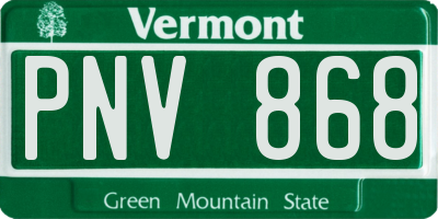 VT license plate PNV868